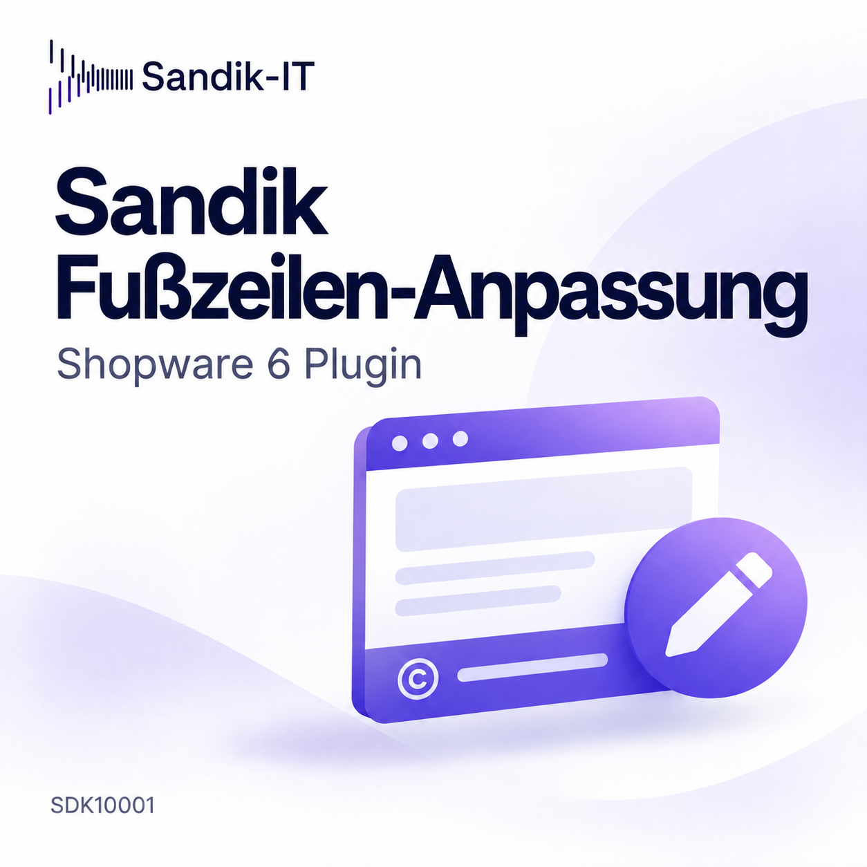 Sandik Fußzeilen-Anpassung – Shopware Plugin von Sandik-IT